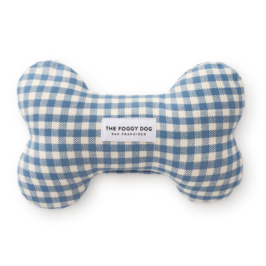 Draper James x TFD Cloud Blue Gingham Dog Squeaky Toy – The Foggy Dog