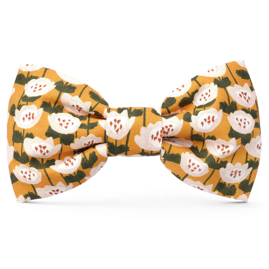 Colette Dark Pine Metallic Floral Dog Bow Tie – The Foggy Dog