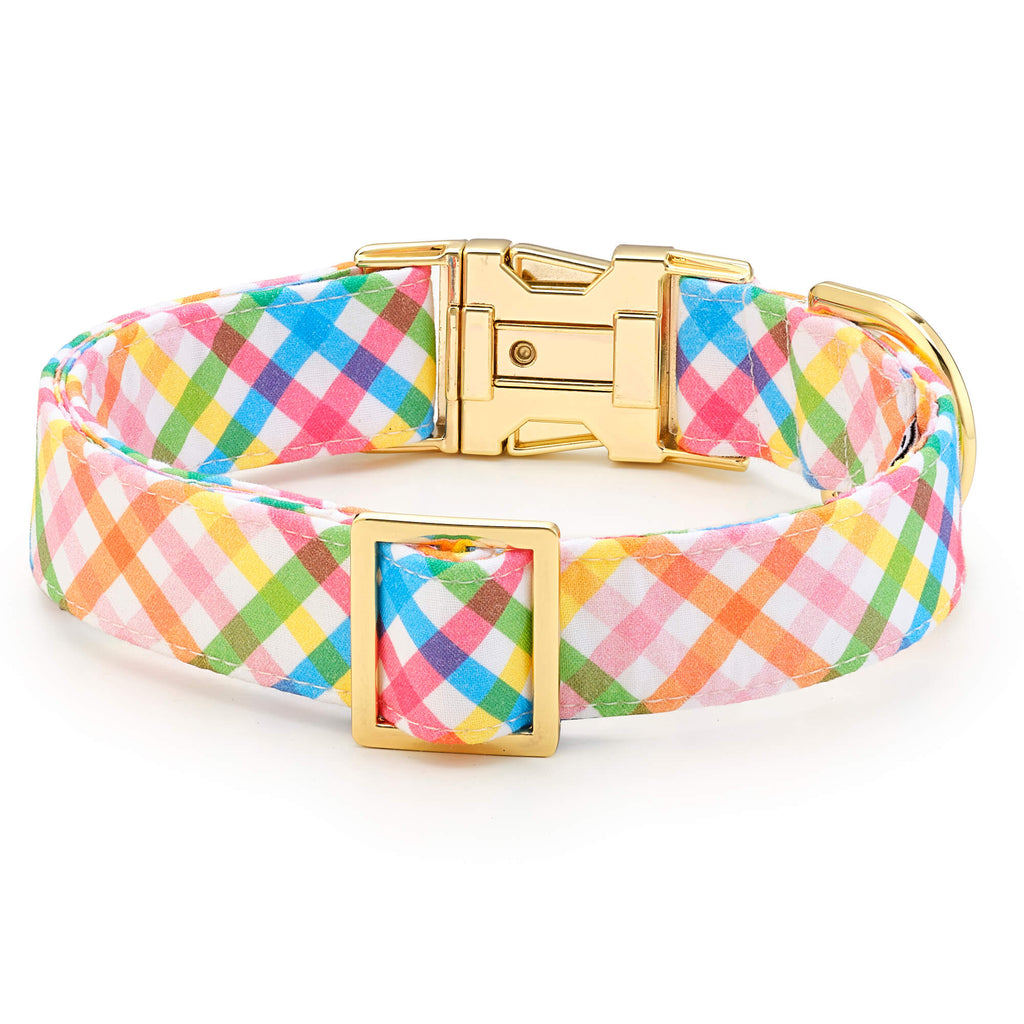 Gingham dog outlet collar