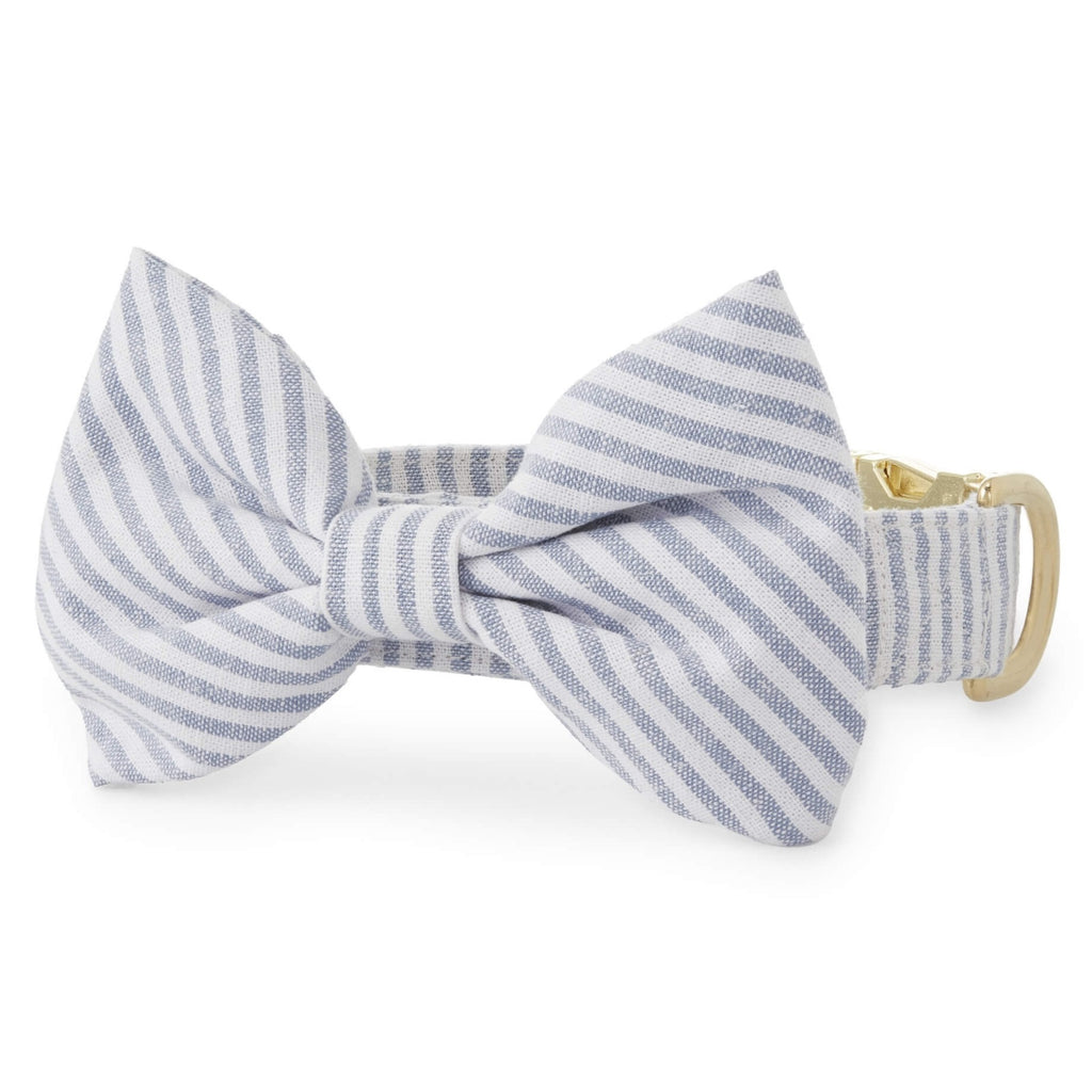 Blue Stripes Bow Tie Unbreakable Collar™