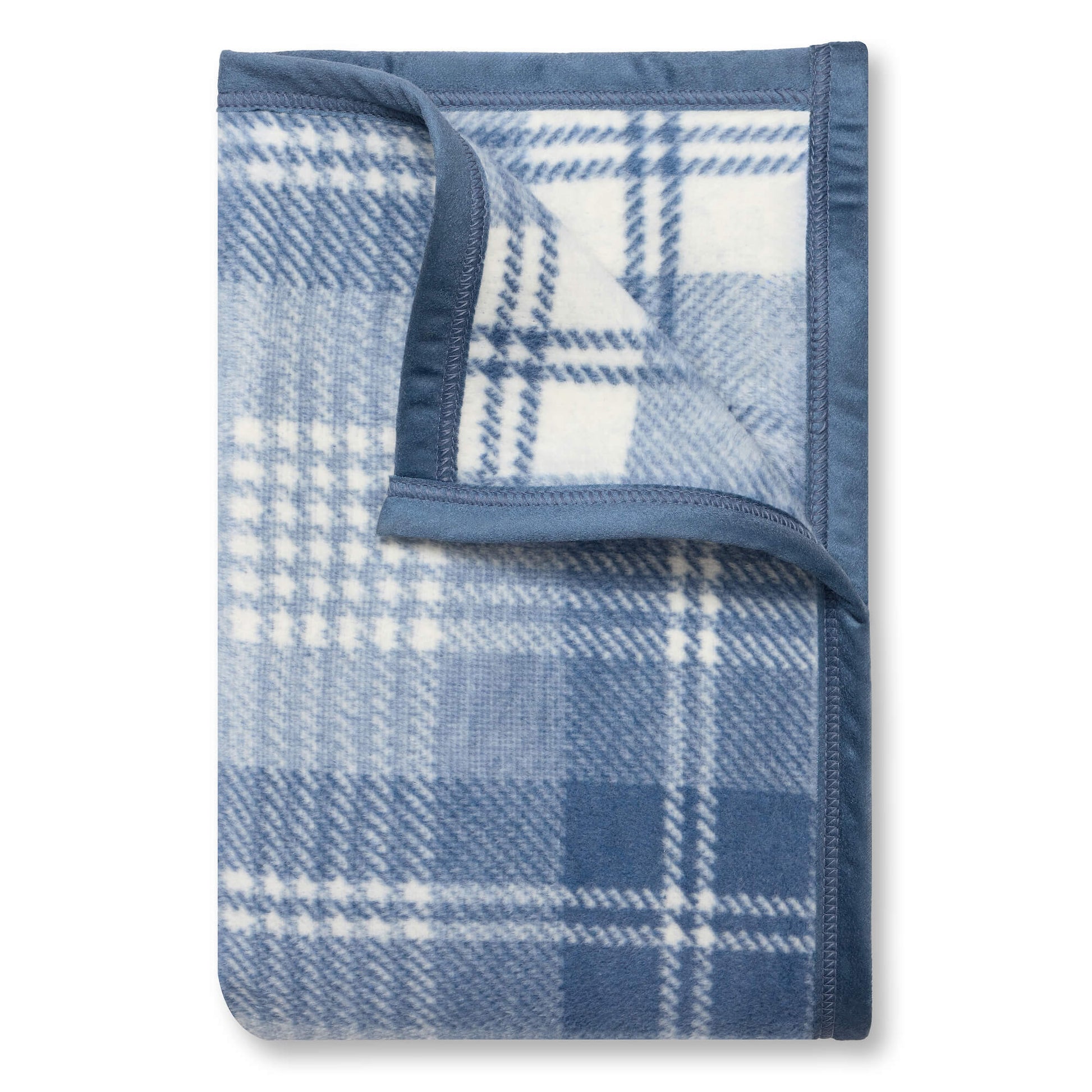 ChappyWrap x TFD Blue Frost Plaid Dog Blanket from The Foggy Dog