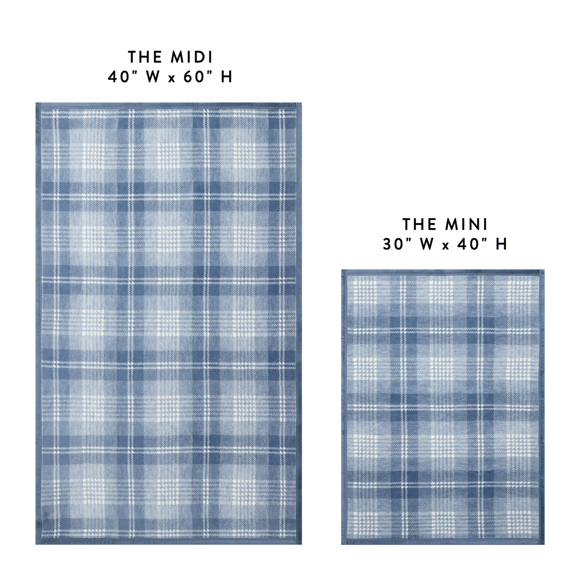 ChappyWrap x TFD Blue Frost Plaid Dog Blanket from The Foggy Dog