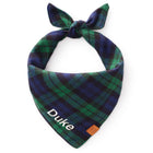 Black Watch Plaid Flannel Dog Bandana