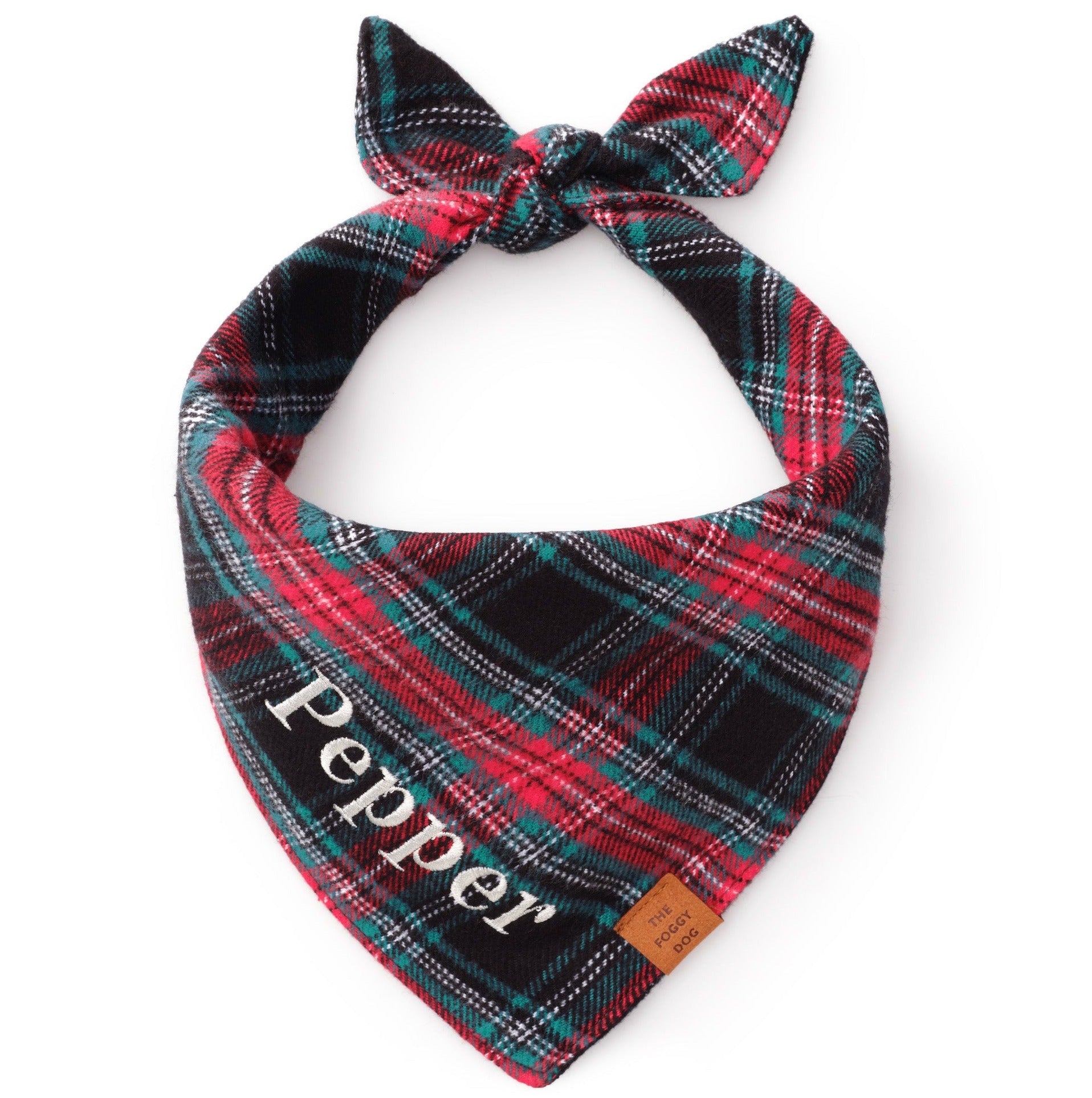 Draper James x TFD Georgia Plaid Dog Bandana from The Foggy Dog