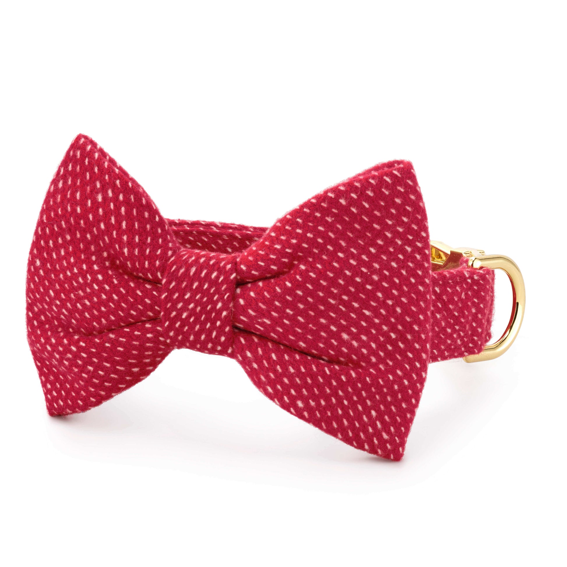 Berry Stitch Flannel Bow Tie Collar from The Foggy Dog