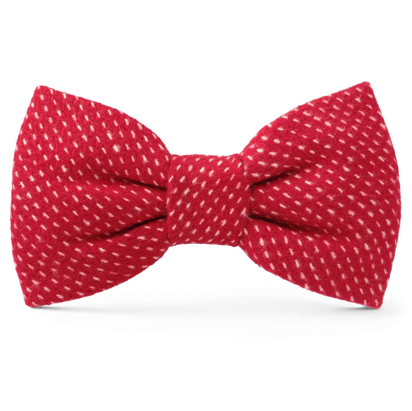 Berry Stitch Flannel Dog Bow Tie from The Foggy Dog