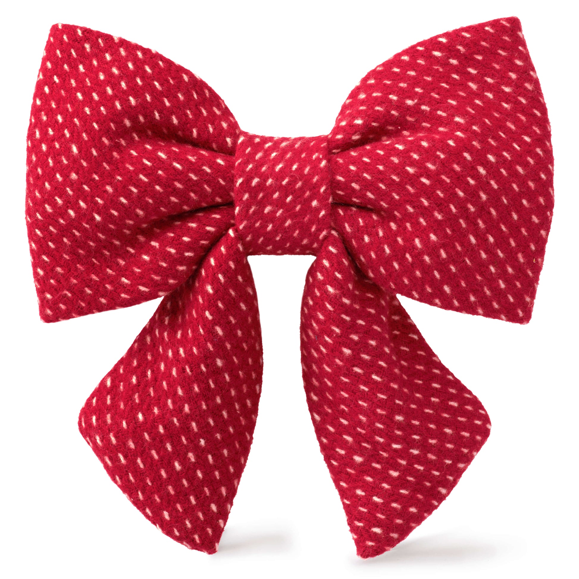 Berry Stitch Flannel Lady Dog Bow from The Foggy Dog