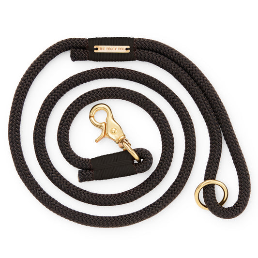 Black Climbing Rope Leash from The Foggy Dog