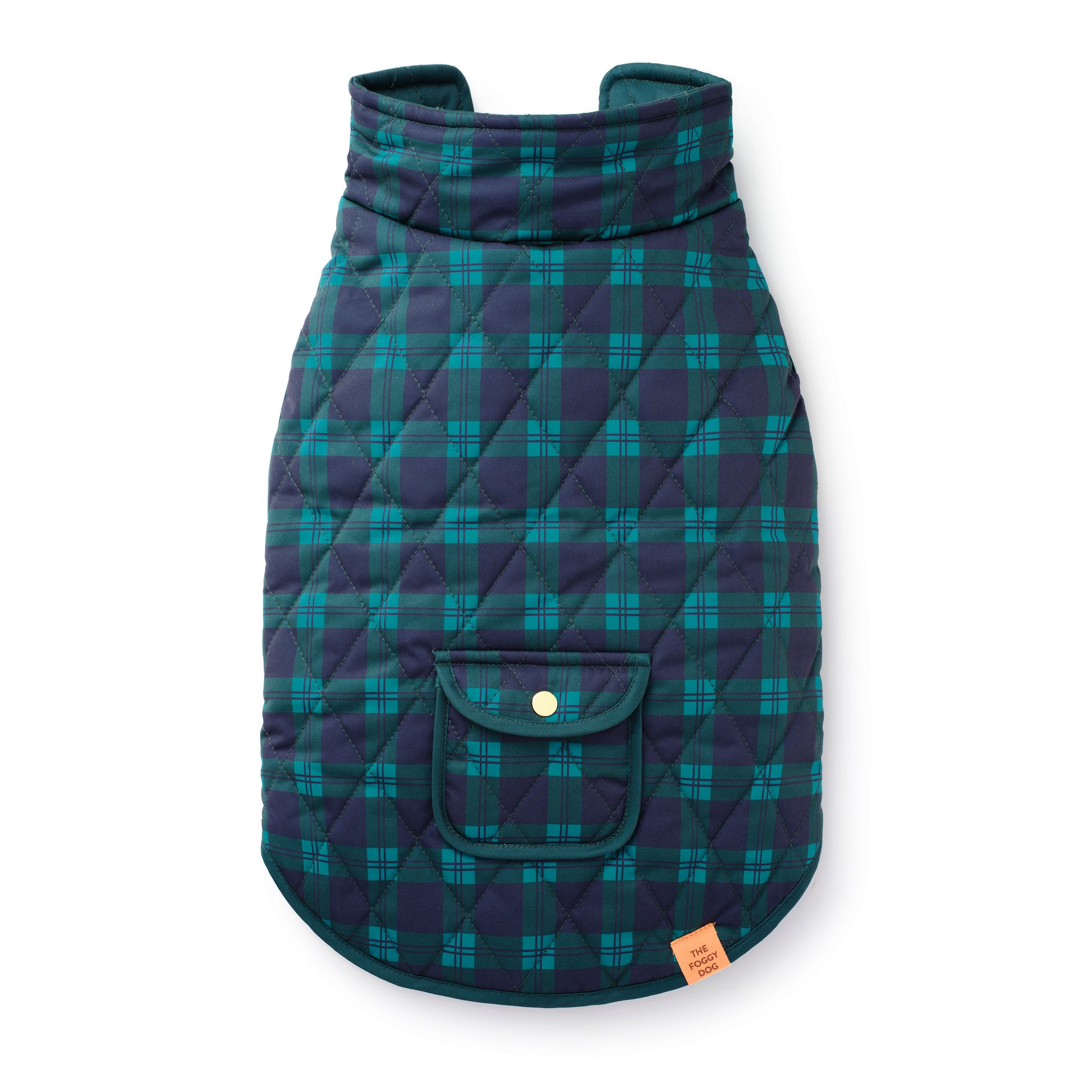 Black Watch Plaid Reversible Dog Jacket from The Foggy Dog