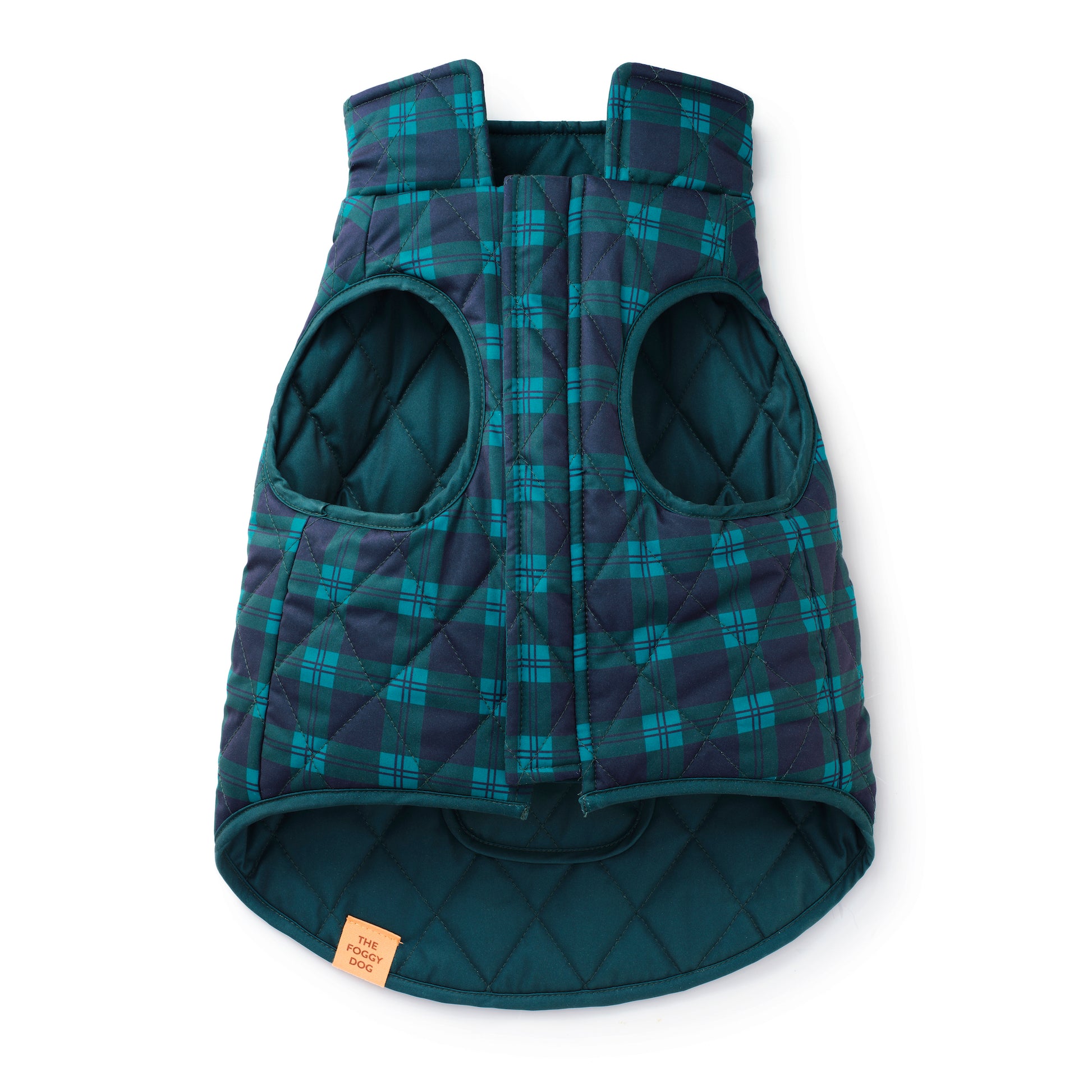 Black Watch Plaid Reversible Dog Jacket from The Foggy Dog