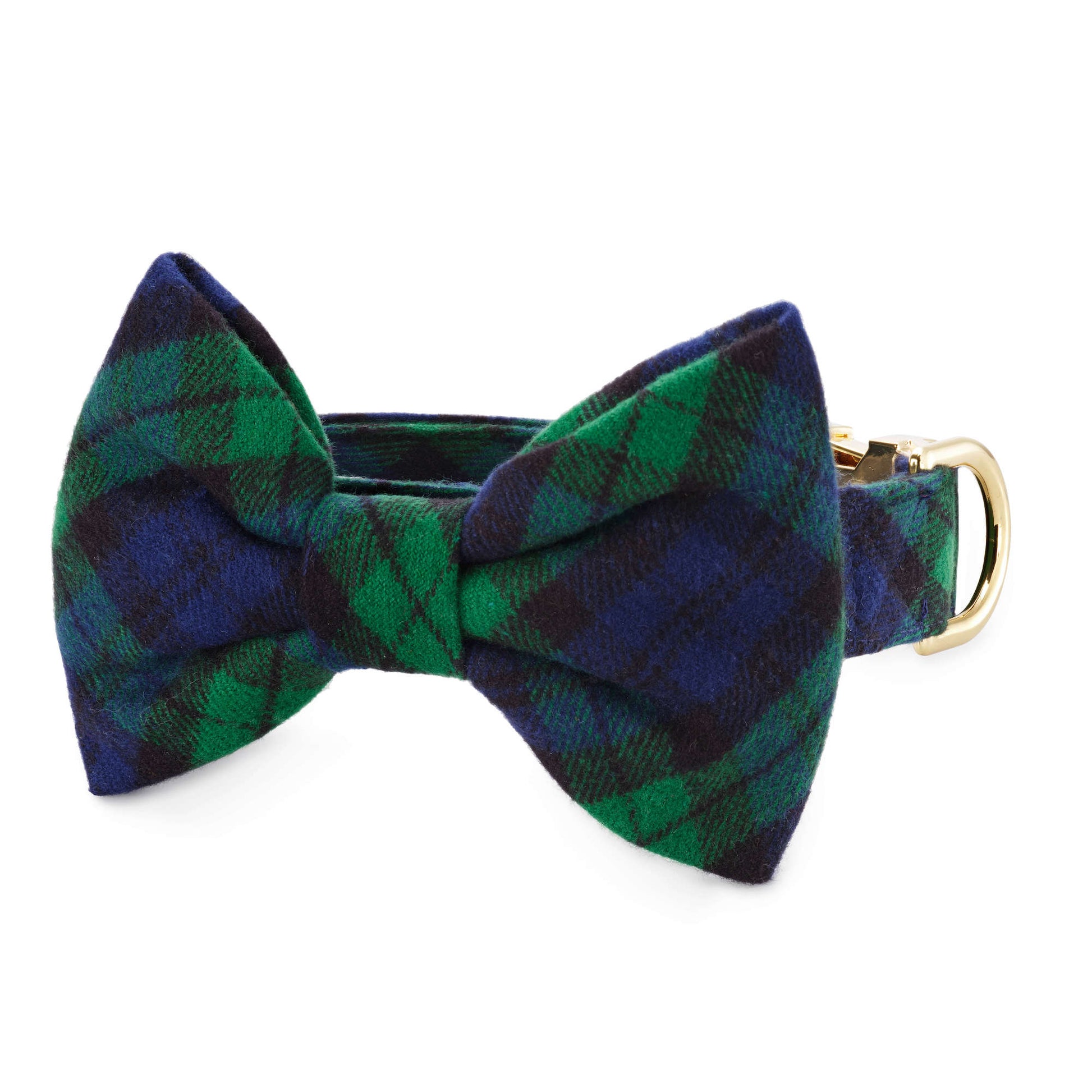 Black Watch Plaid Flannel Bow Tie Collar from The Foggy Dog