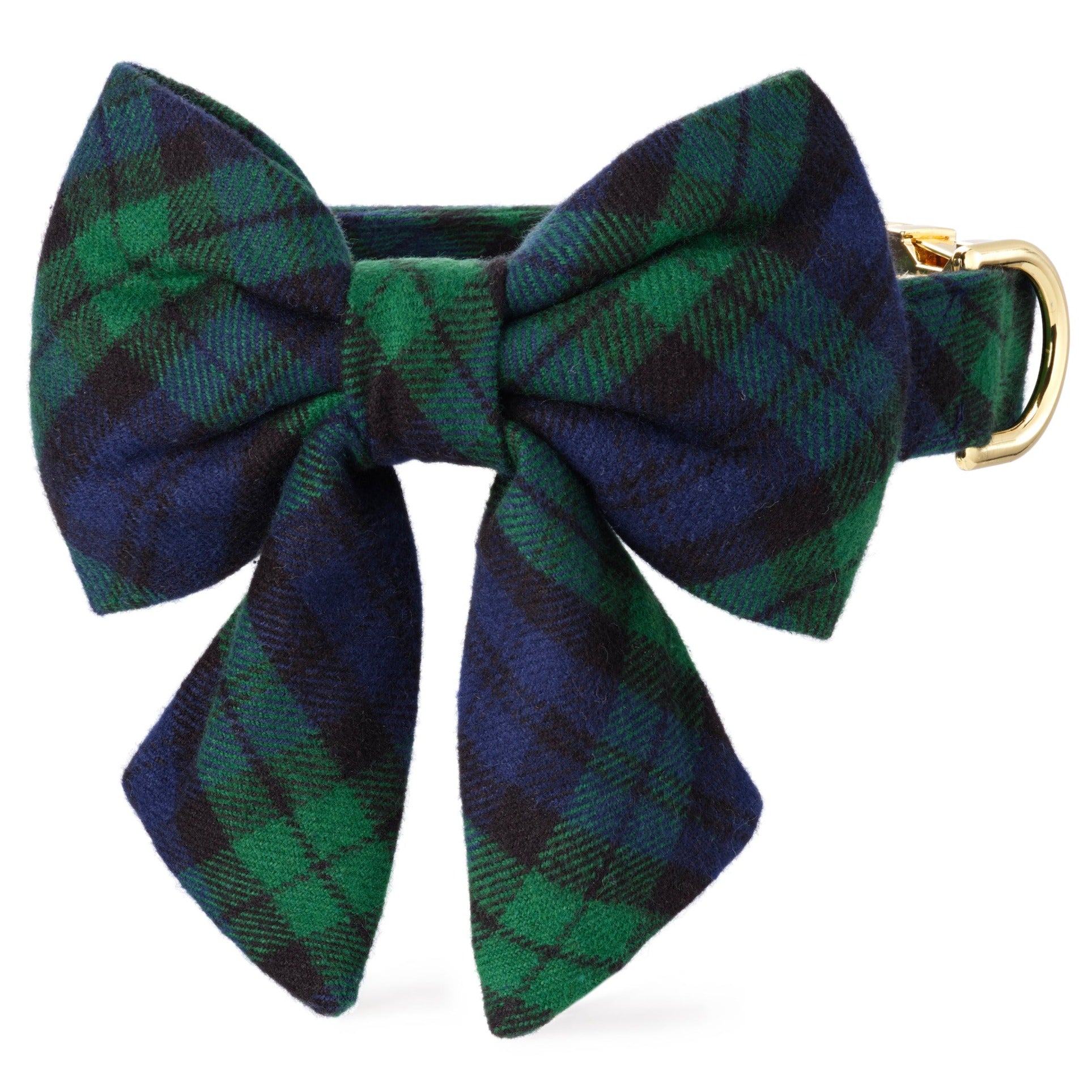 Black Watch Plaid Flannel Lady Bow Collar from The Foggy Dog