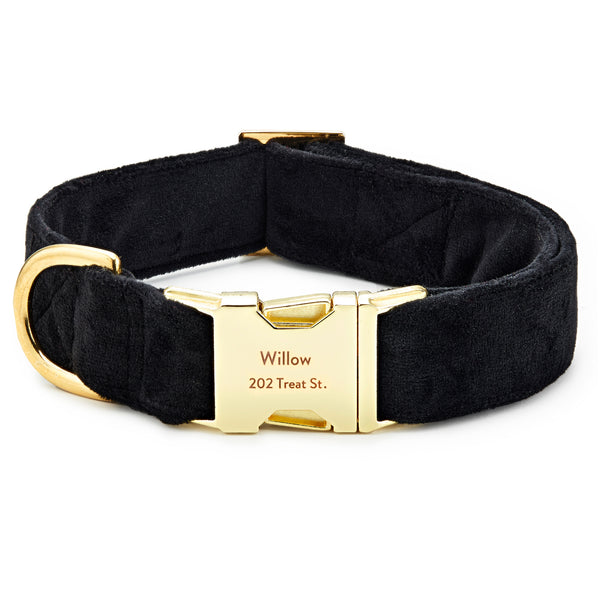 Black Velvet Dog Collar – The Foggy Dog