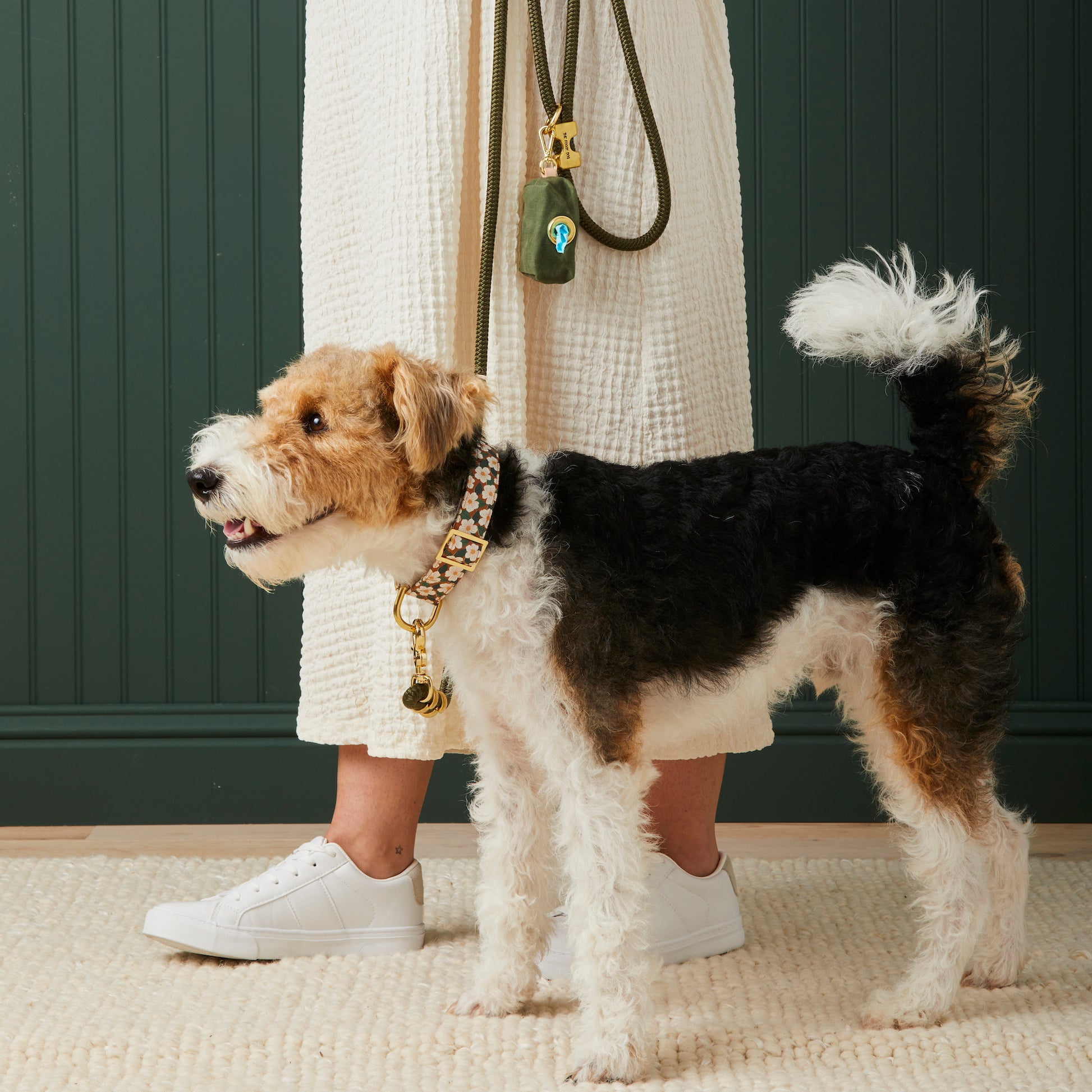 Olive Waxed Canvas Waste Bag Dispenser from The Foggy Dog