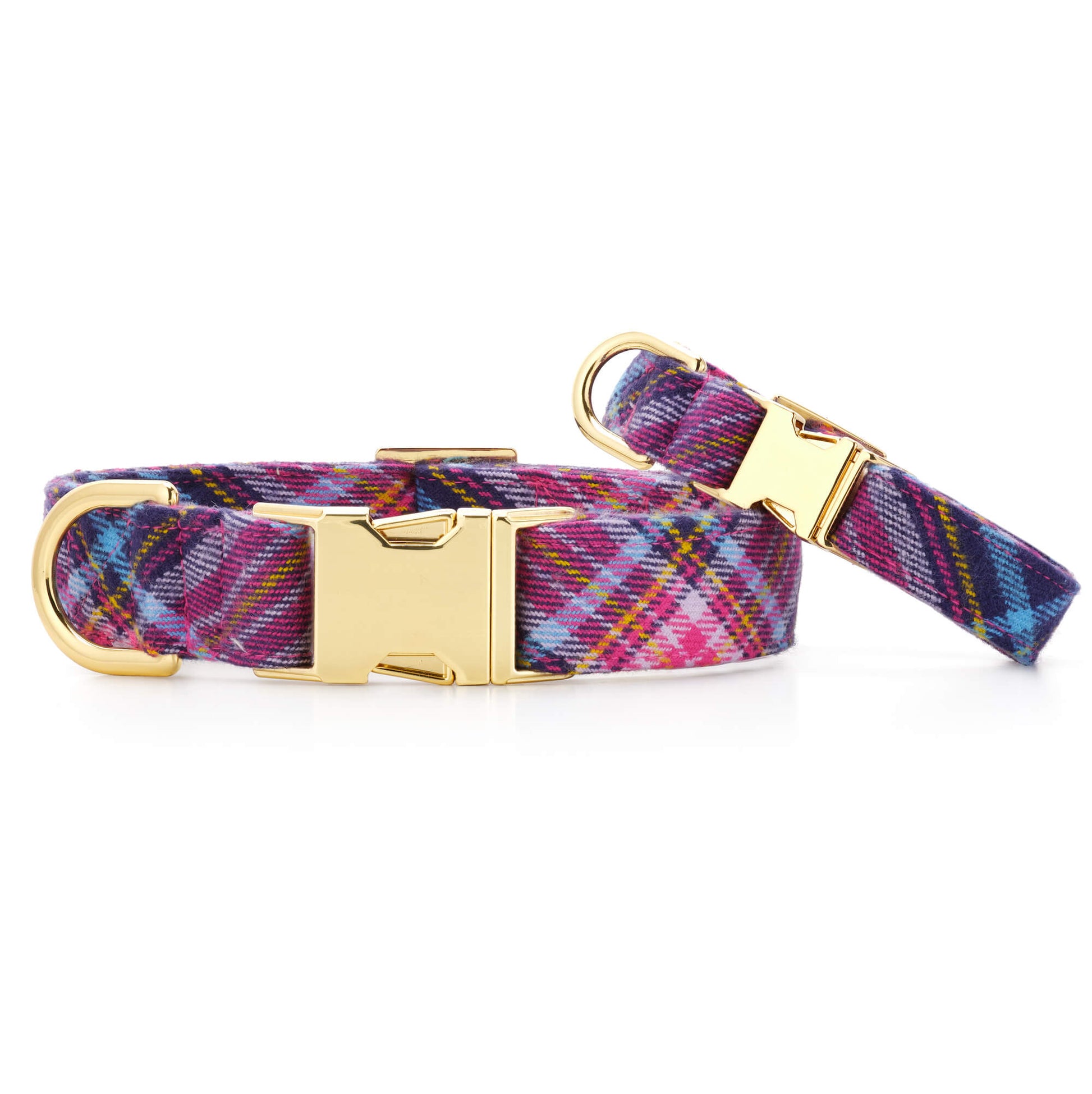 Camilla Plaid Flannel Dog Collar from The Foggy Dog