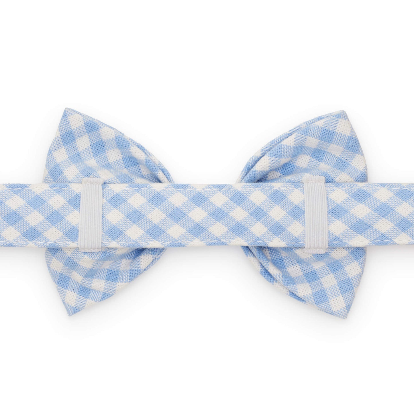 Sky Blue Gingham Bow Tie Collar from The Foggy Dog