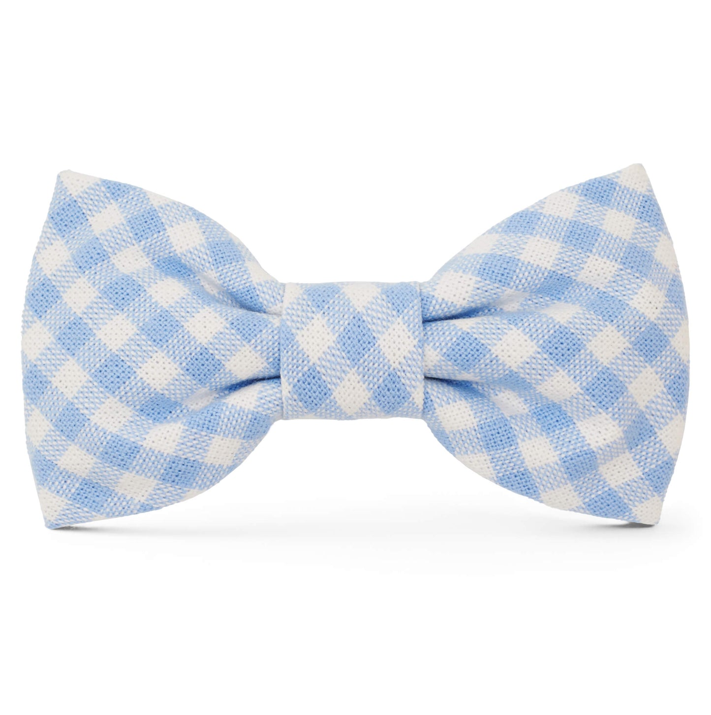 Sky Blue Gingham Dog Bow Tie from The Foggy Dog