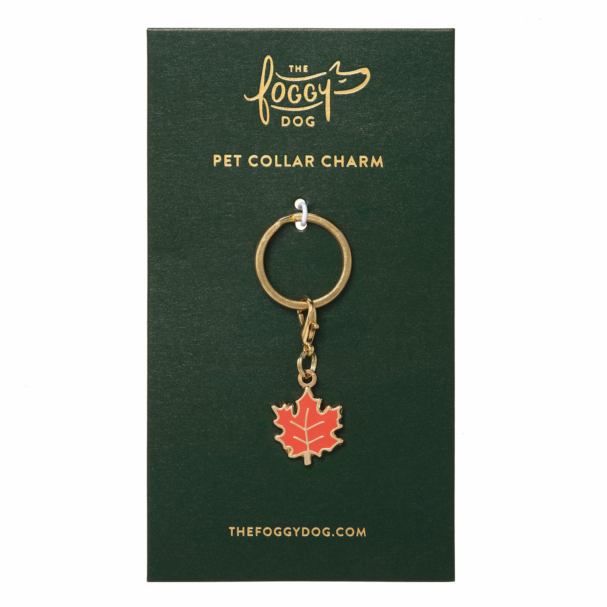 Maple Leaf Collar Charm from The Foggy Dog