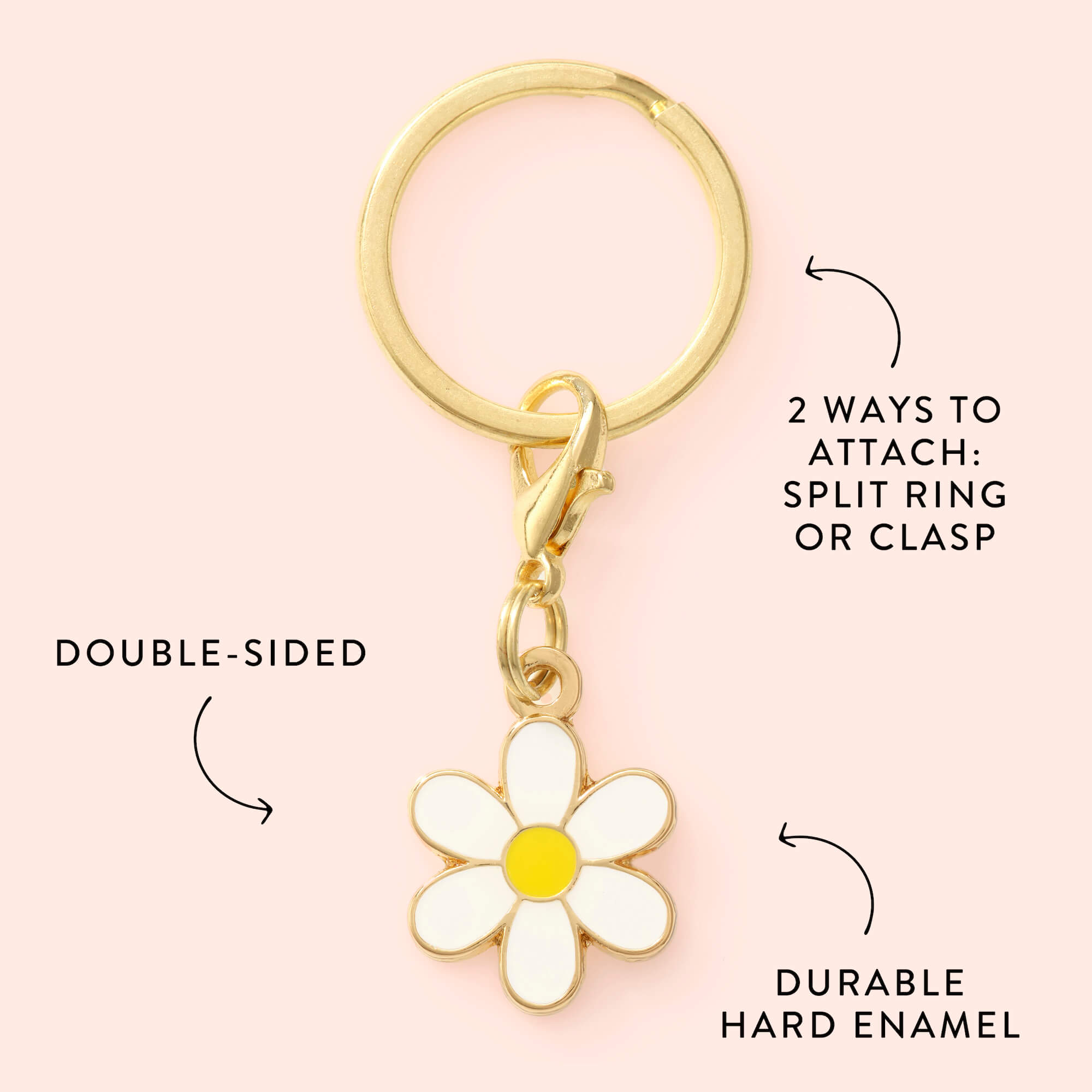 Retailer kate spade white daisy keychain