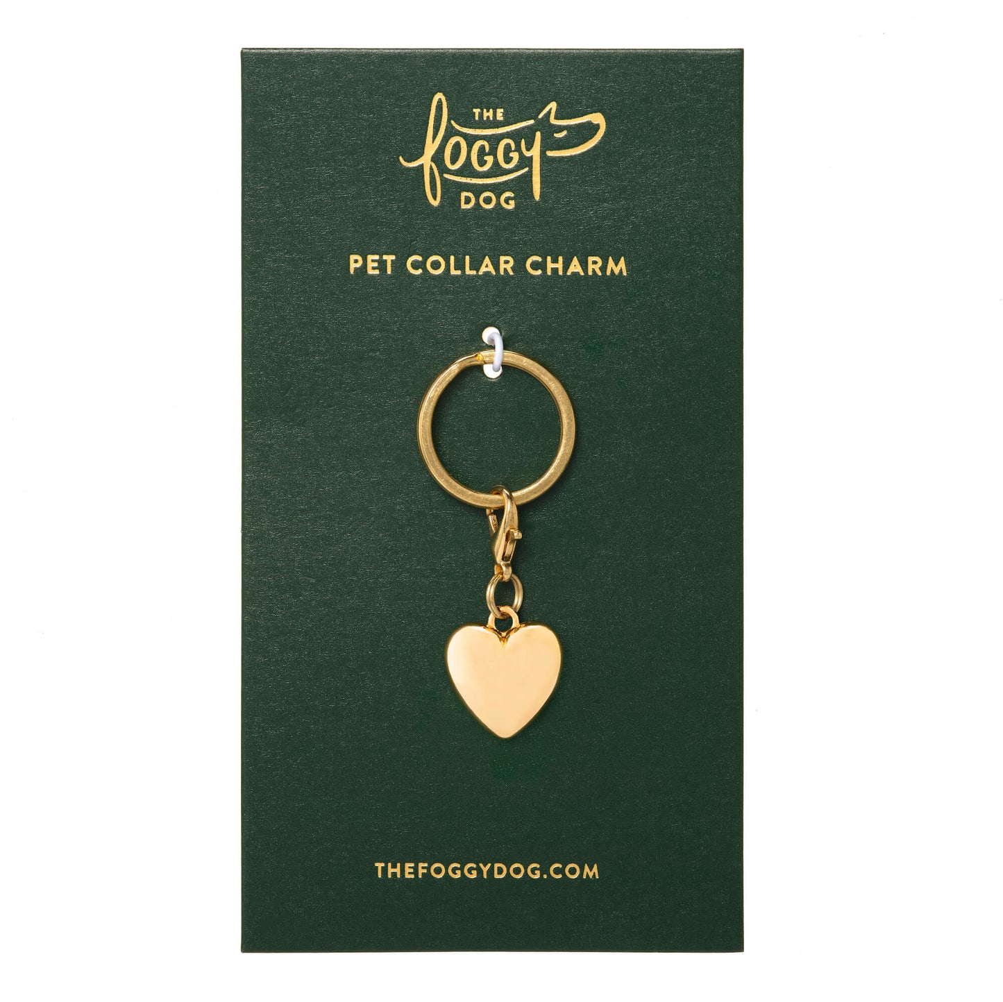 Heart of Gold Collar Charm from The Foggy Dog