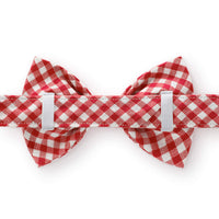 Red Gingham Bow Tie Collar from The Foggy Dog