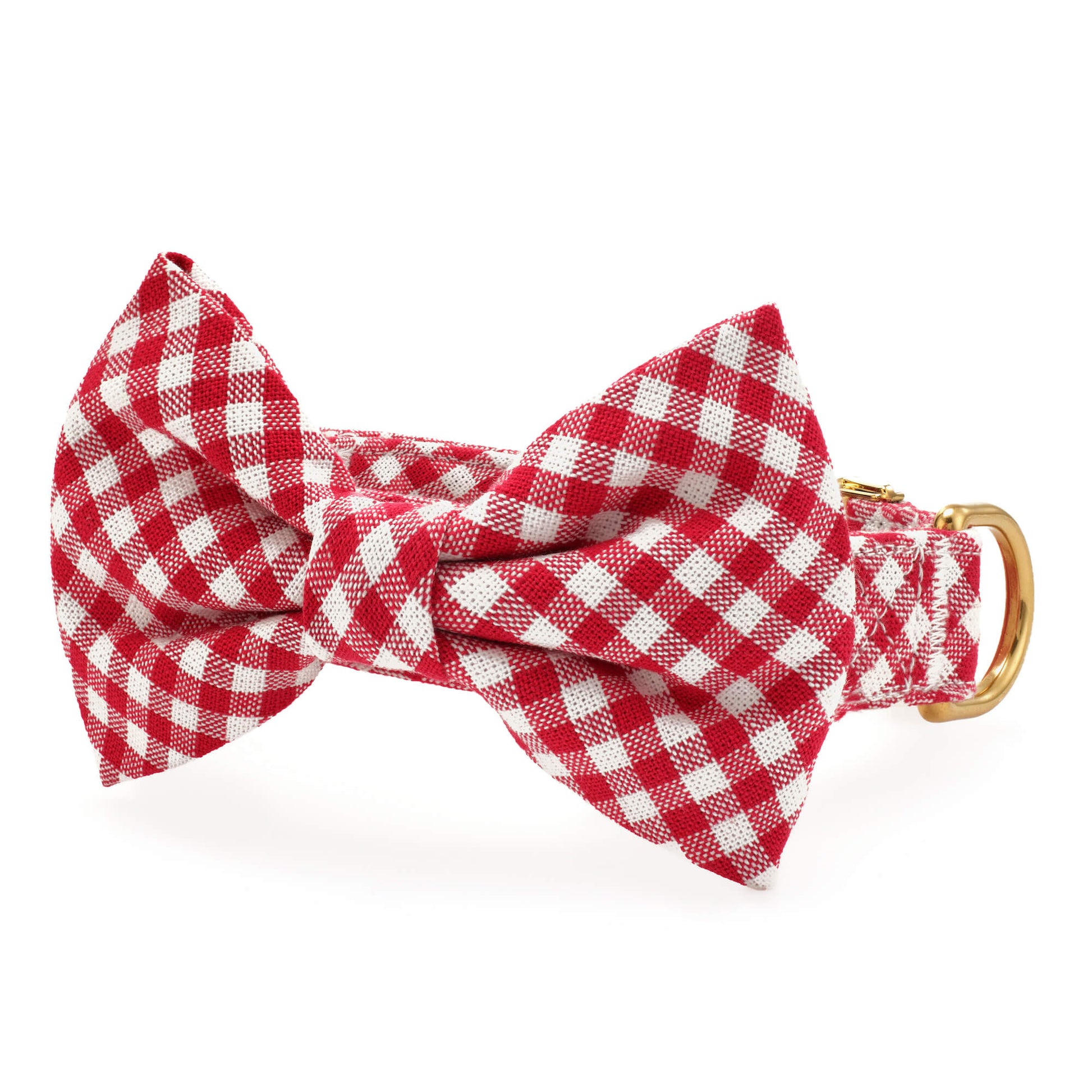 Red Gingham Bow Tie Collar from The Foggy Dog