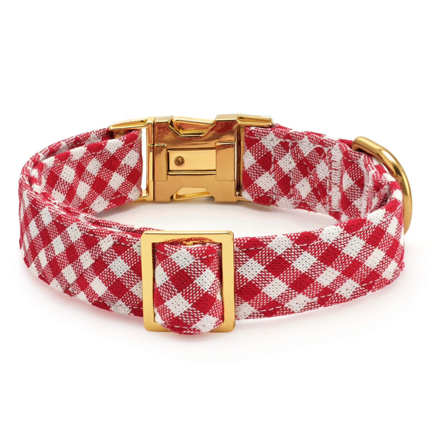 Red Gingham Dog Collar from The Foggy Dog