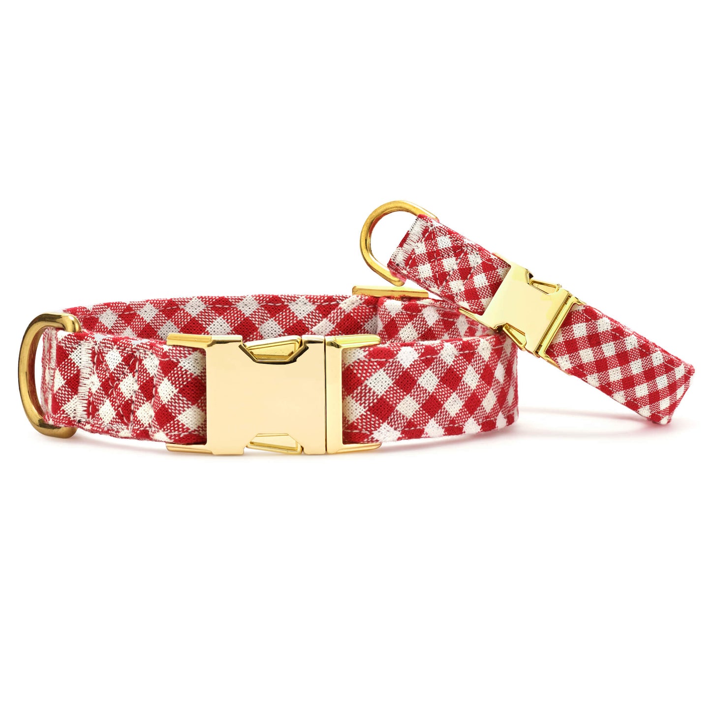 Red Gingham Dog Collar from The Foggy Dog