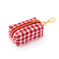 Red Gingham Waste Bag Dispenser from The Foggy Dog