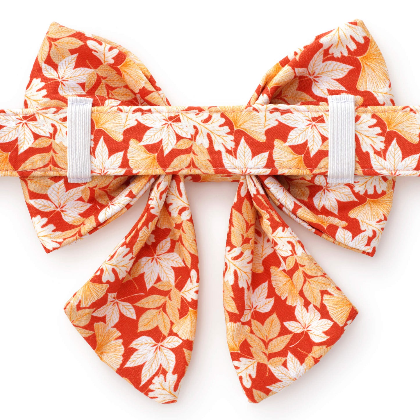 Autumn Leaves Rust Lady Bow Collar from The Foggy Dog