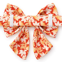 Autumn Leaves Rust Lady Bow Collar from The Foggy Dog