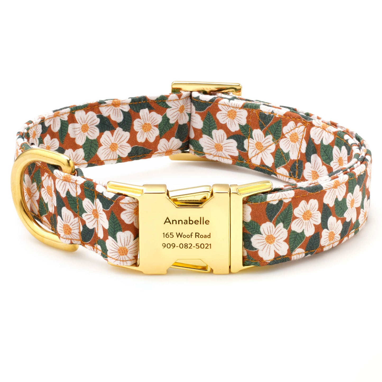 Chestnut Rose Dog Collar from The Foggy Dog