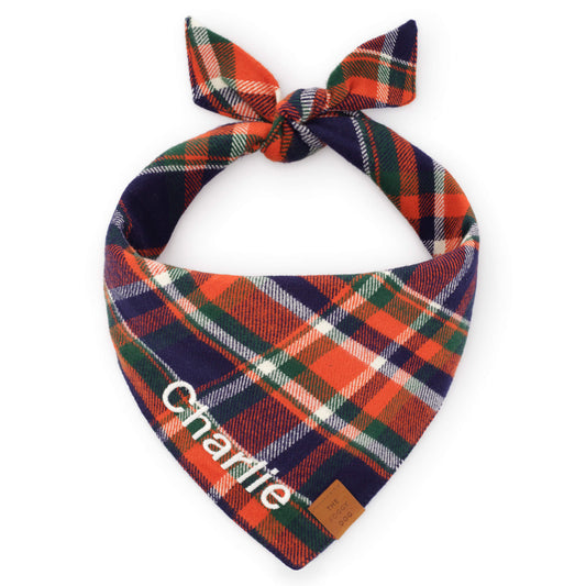 Dakota Plaid Flannel Dog Bandana from The Foggy Dog