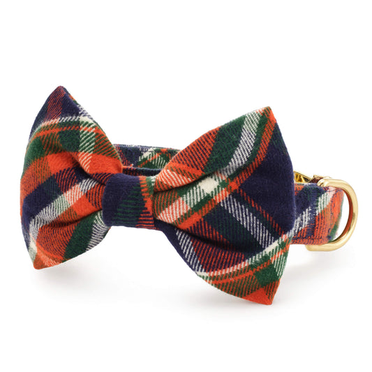 Dakota Plaid Flannel Bow Tie Collar from The Foggy Dog