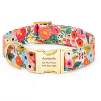 Rifle Paper Co. x TFD Garden Party Dog Collar from The Foggy Dog