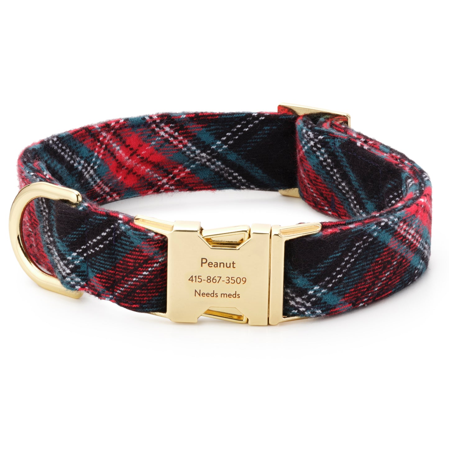 Draper James x TFD Georgia Plaid Dog Collar from The Foggy Dog