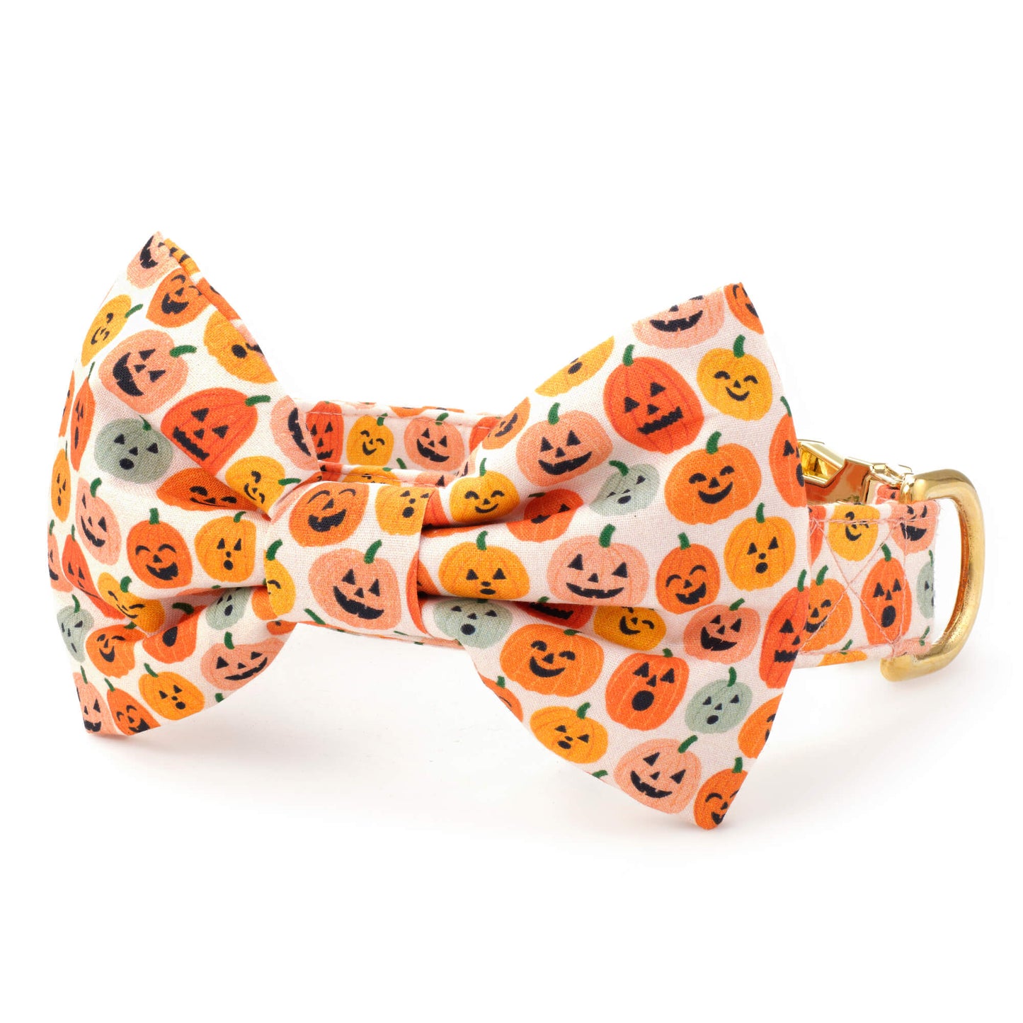 Jack-o’-Lanterns Bow Tie Collar from The Foggy Dog