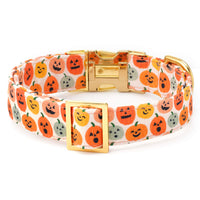 Jack-o’-Lanterns Dog Collar from The Foggy Dog