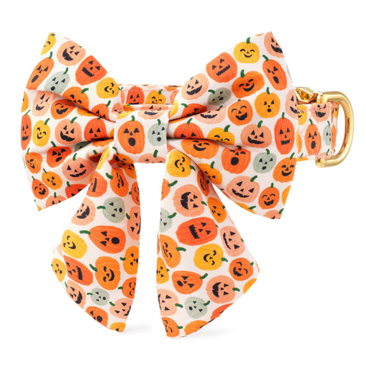 Jack-o’-Lanterns Lady Bow Collar from The Foggy Dog