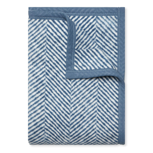 Harborview Herringbone Cornflower Dog Blanket from The Foggy Dog