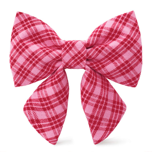 Heather Taylor Home x TFD Katherine Plaid Valentine Lady Dog Bow from The Foggy Dog