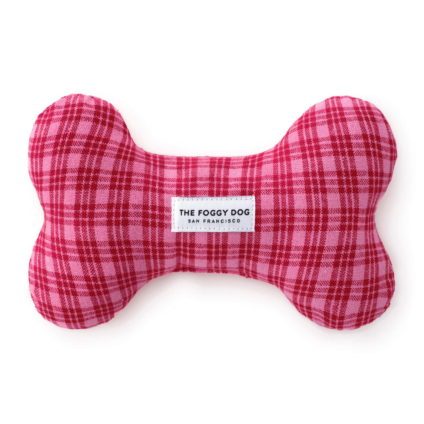 Heather Taylor Home x TFD Katherine Plaid Valentine Dog Squeaky Toy from The Foggy Dog