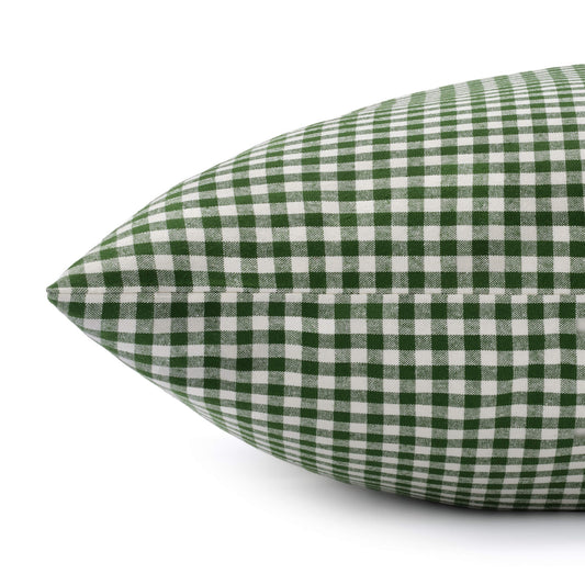 Heather Taylor Home x TFD Mini Gingham Hunter Green Dog Bed from The Foggy Dog