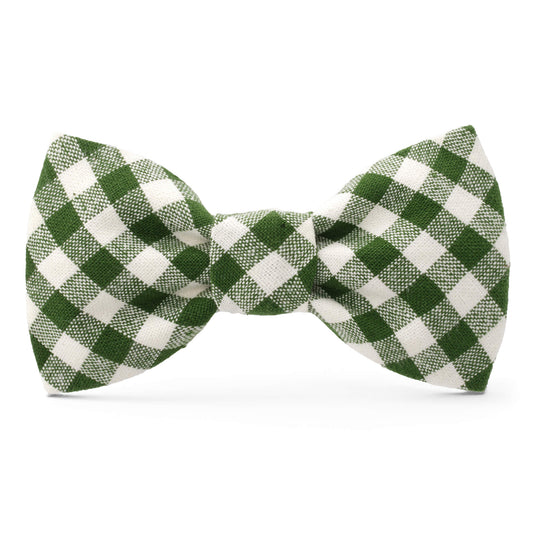 Heather Taylor Home x TFD Mini Gingham Hunter Green Dog Bow Tie from The Foggy Dog