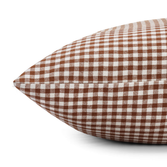 Heather Taylor Home x TFD Mini Gingham Nutmeg Dog Bed from The Foggy Dog