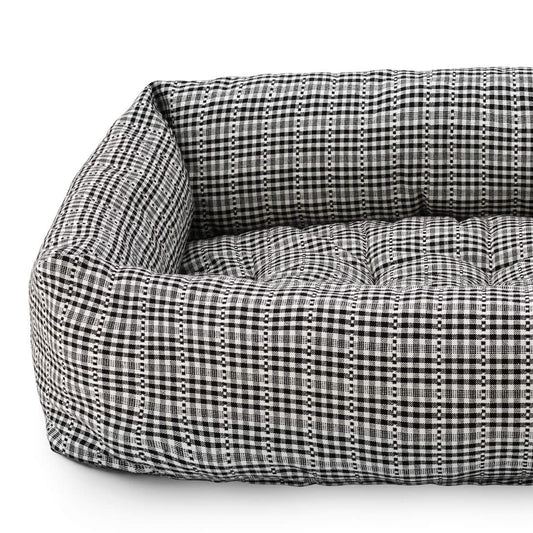 Heather Taylor Home x TFD Soho Black Bolster Dog Bed from The Foggy Dog