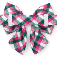 Callie Plaid Flannel Lady Dog Bow from The Foggy Dog