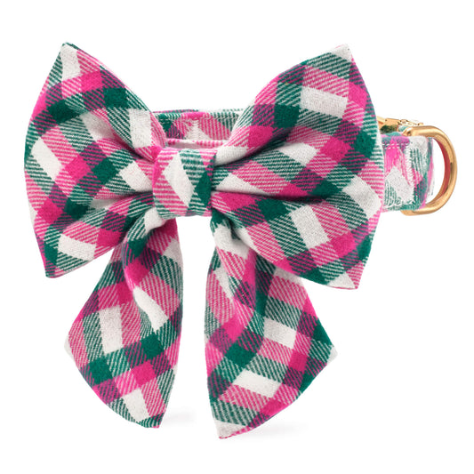 Callie Plaid Flannel Lady Bow Collar from The Foggy Dog