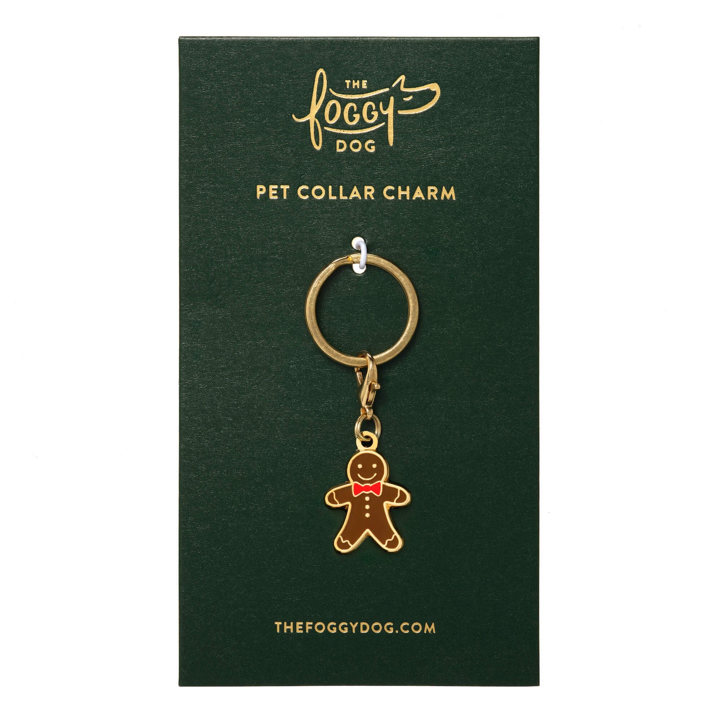 Gingerbread Man Collar Charm from The Foggy Dog