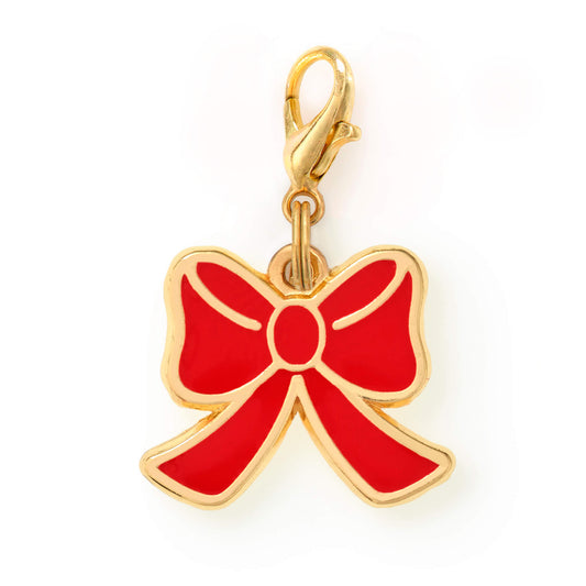 Red Bow Collar Charm